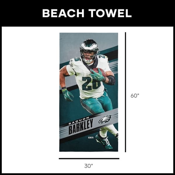 dimension image slide 0 of 2, NFL Philadelphia Eagles Player Beach Towel