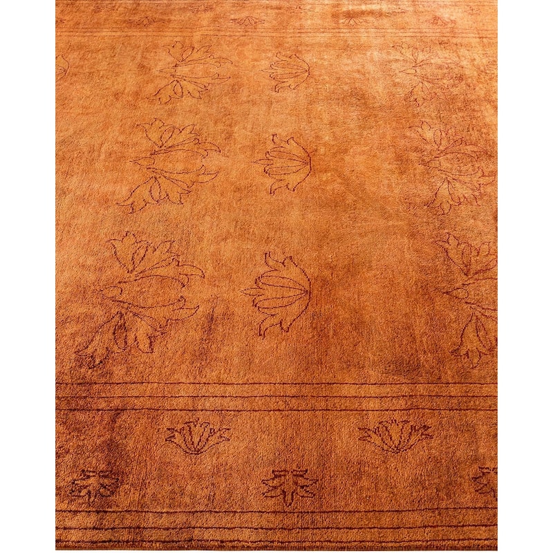 Overdyed, One-of-a-Kind Hand-Knotted Area Rug - Gold - 6' 1" x 9' 4"