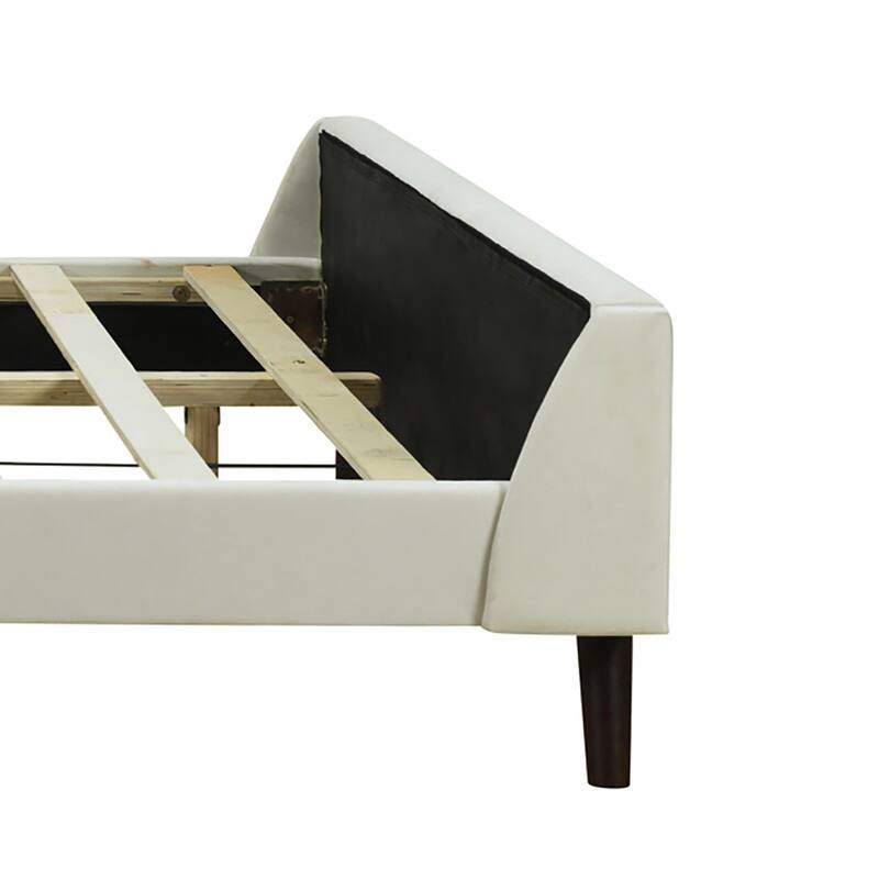Classic Velvet Upholstered Platform Bed with Centre Support Legs