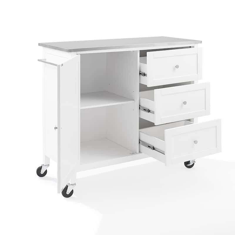 Crosley Soren Stainless Steel Top Kitchen Island/Cart - 18.13"d x 42.13"w x 37.5"h