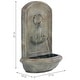 preview thumbnail 3 of 7, Sunnydaze Seaside Solar-Only Outdoor Wall Water Fountain - 27" -Florentine Stone
