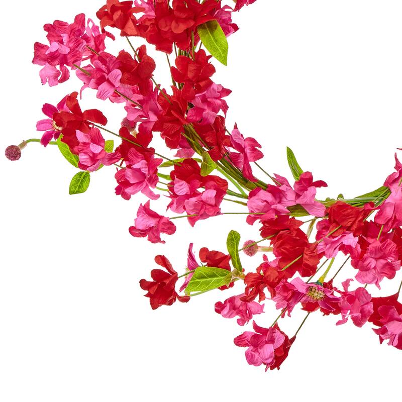 13" Pink Blossom Candle Ring