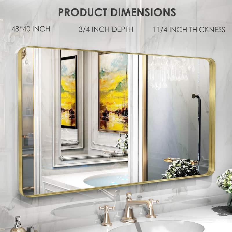 QuivaraView Rectangular Aluminum Framed Bathroom Vanity Mirror