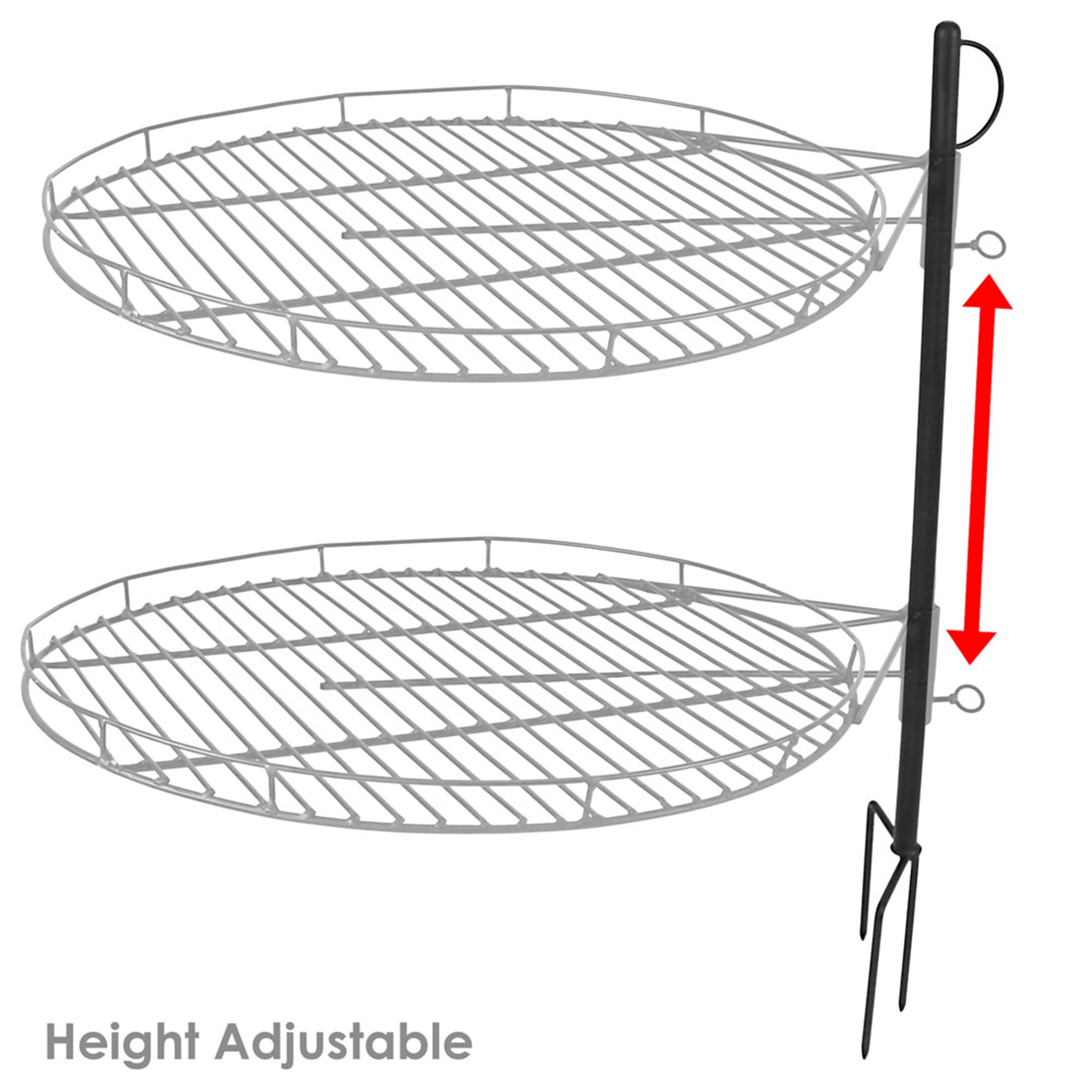 Sunnydaze Cooking Grate for Fire Pit Steel Height-adjustable - 24 Sunnydaze Cooking Grate for Fire Pit Steel Height-adjustable - 24
