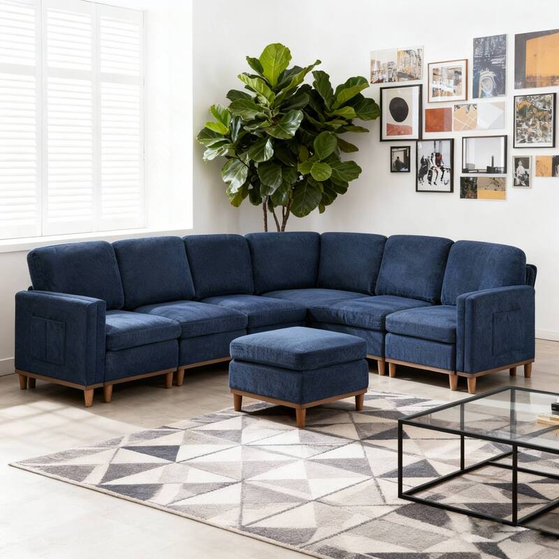 Modern Sofa Chair,Sectional Sofa with Soft Padding-Ideal for Living Room,Office & Dining Room