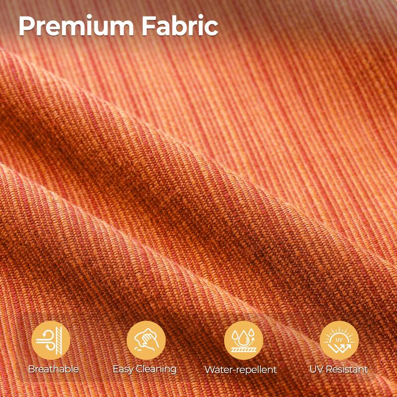 HOOOWOOO 9-piece Outdoor Wicker Furniture Swivel Rocking Chair Set with Fire Pit Table