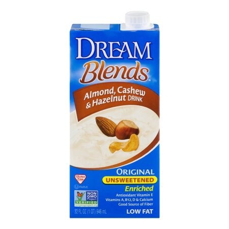 Dream Blends Original Unsweetened Almond, Cashew and Hazelnut Drink - Case of 6 - 32 FL oz.