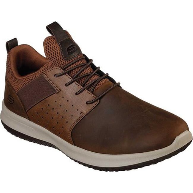 Shop Skechers Men S Delson Axton Sneaker Dark Brown Overstock 24322742