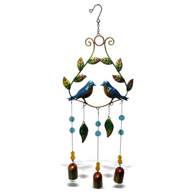 CoTa Global Garden Birds Wind Chime - Handmade Glass And Metal Chime - Multicolor - 21.85 Inches