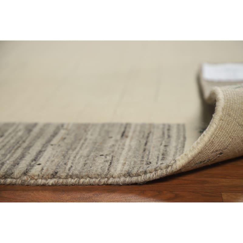 Hand Knotted Oriental 100% Wool Carpet Tribal Animal Pictorial Beige & Ivories Gabbeh Area Rug - 6' 4'' X 4' 9''