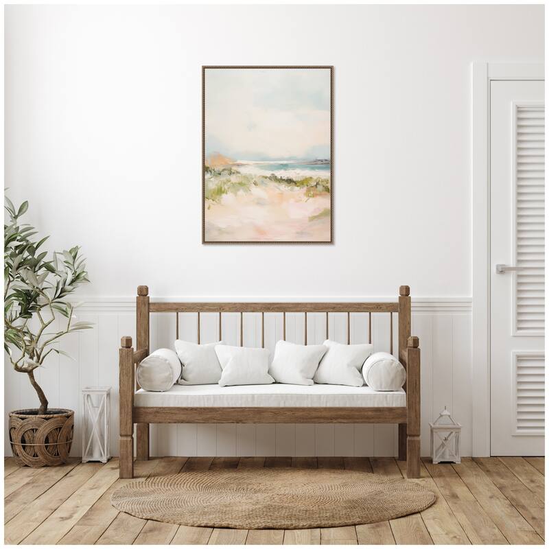 Kate and Laurel Tranquil Landscape III expansion by Amy Lighthall Framed Canvas Wall Art Print