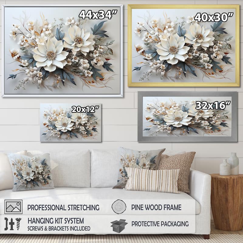 Designart "Seasonal Flowers Charm In Winter I" Seasonal Flowers Wall Art