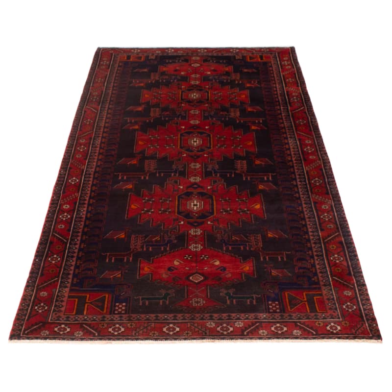 ECARPETGALLERY Hand-knotted Anadol Navy, Red Wool Rug - 5'3 x 9'5