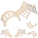 preview thumbnail 1 of 12, Toddler Indoor Gym Playset 3-in-1 Wooden Climbing Toys Natural
