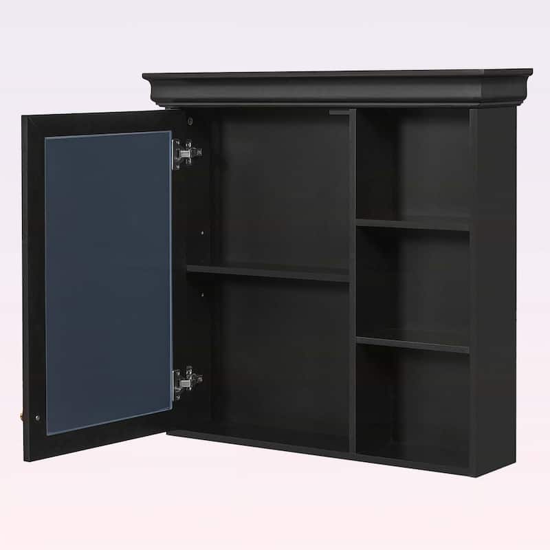30'' x 28'' Wall Mounted Bathroom Medicine Cabinet with Mirror,and Adjustable Shelves for Efficient Space Utilization