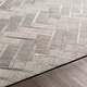 preview thumbnail 5 of 5, Yashica Handmade Modern Geometric Hair-on-hide Area Rug