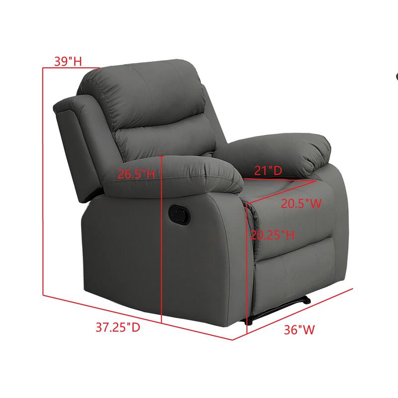 Selena Vinyl 3-Position Comfort Reclining Chair