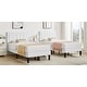 preview thumbnail 8 of 58, VECELO Tufted Upholstered Kids Bed with Adjustable Headboard,Twin Size Bed Set of 2 White