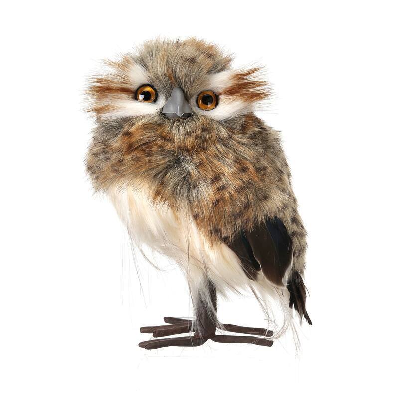 6.5" Standing Speckled Hoot Owl