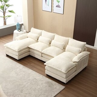 Modern Large chenille Fabric U-Shape Sectional Sofa - On Sale - Bed ...