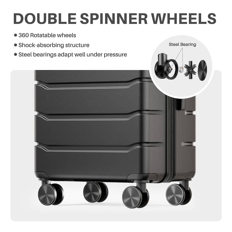 28-Inch Durable Expandable Spinner Luggage - TSA Lock & Wheels, Hardside Suitcase for Travel