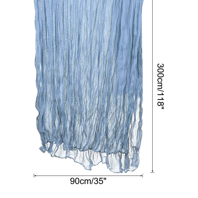 10Ft Cheesecloth Table Runner 35 x 118 Inch Rustic Gauze Tablecloth - Dusty Blue