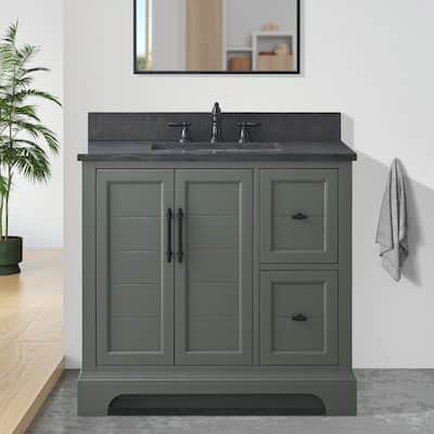 Vanity Art 36" Single Sink Bathroom Vanity with Top & Backsplash