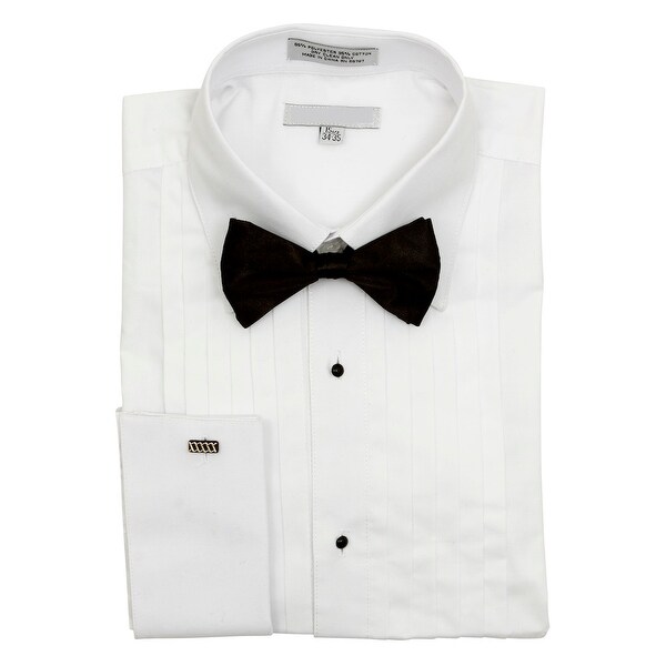 Shop Men's Pointed Collar French Cuff Pleated Tuxedo Shirt ...