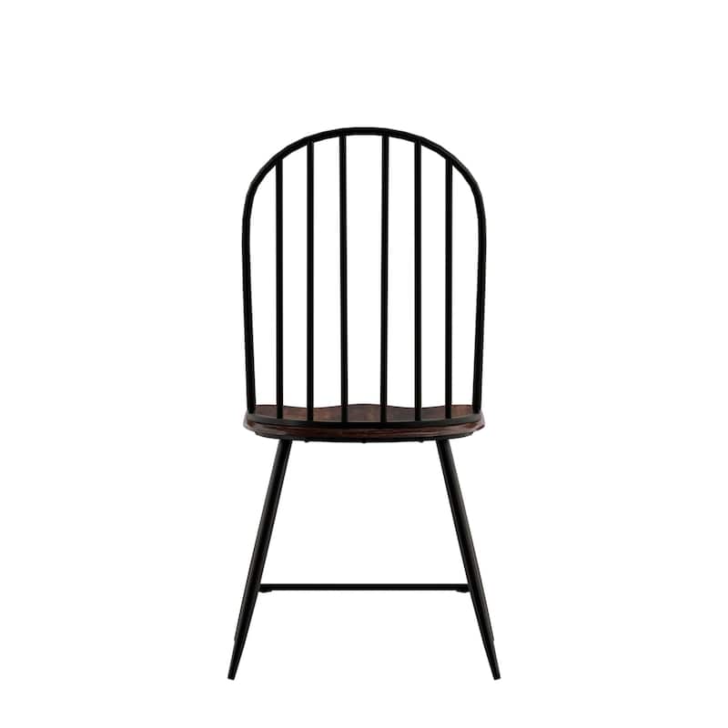Belita Two-Tone Metal and Wood Spindle Back Dining Chairs (Set of 4) by iNSPIRE Q Modern