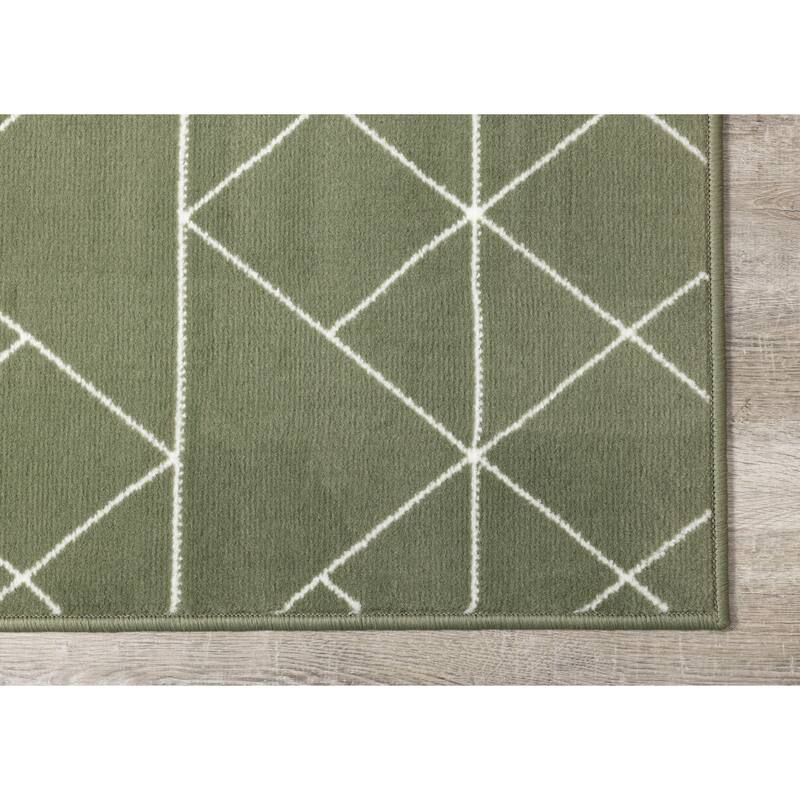 Florence Collection - Abstract Triangles Area Rug - 4'7" x 6'7"