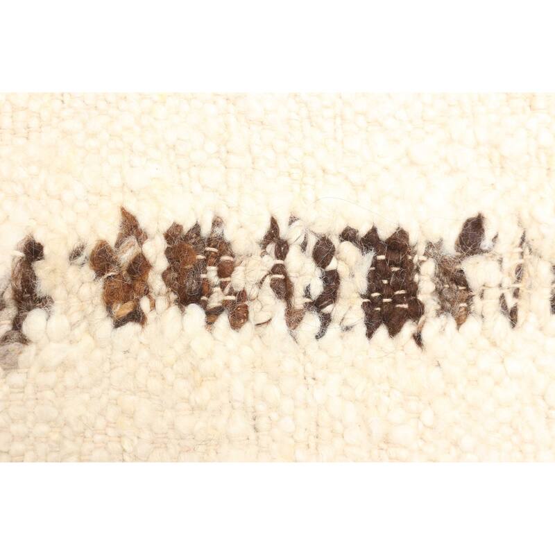 ECARPETGALLERY Braid weave Sienna Cream Wool Rug - 5'6 x 7'11