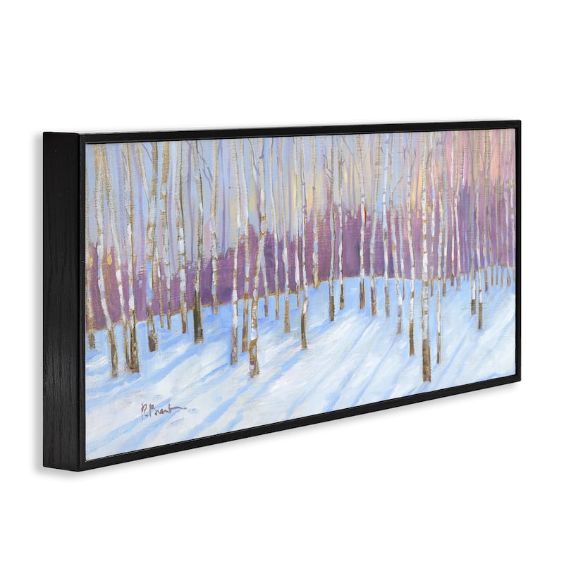 Stupell Niveous Birch Tree Grove Framed Giclee Art Design By Paul Brent
