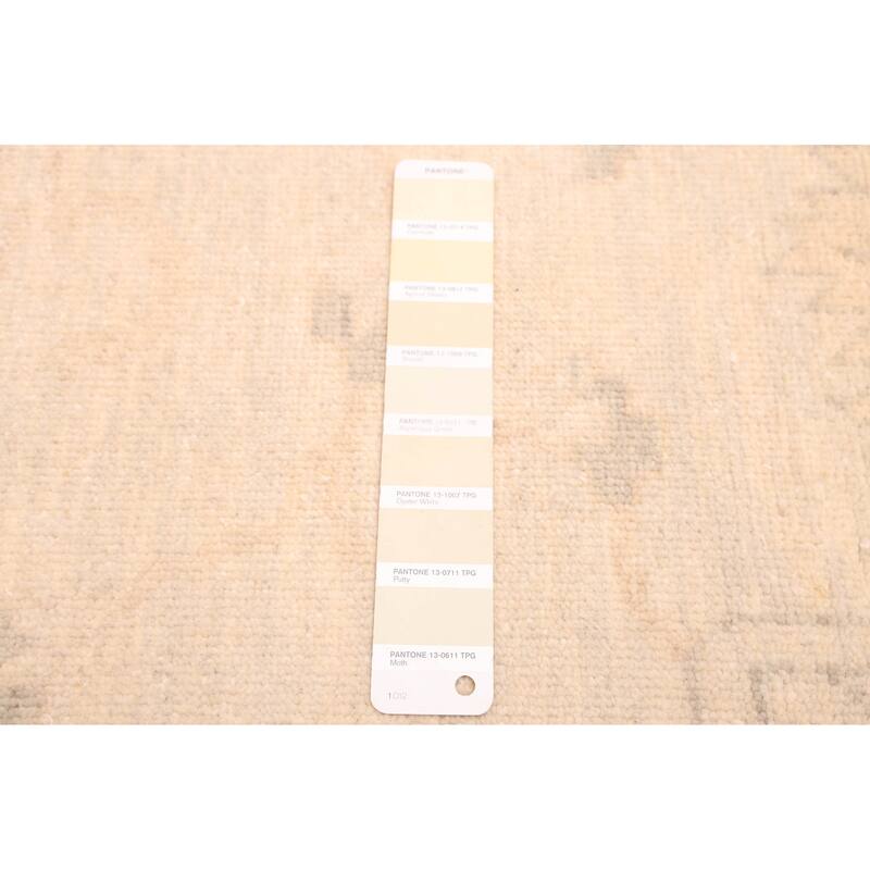 ECARPETGALLERY Hand-knotted Modern Oushak Light Khaki Wool Rug - 8'3 x 9'10