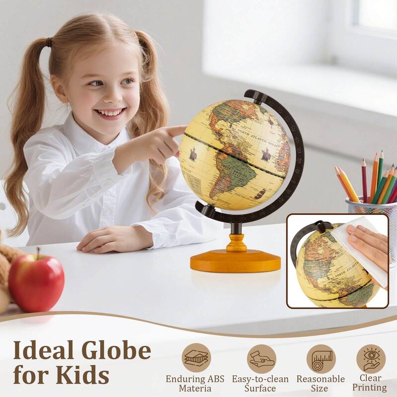 Costway Antique World Globe for Kids & Adults 5.5-Inch Desktop - Bronze - See Details