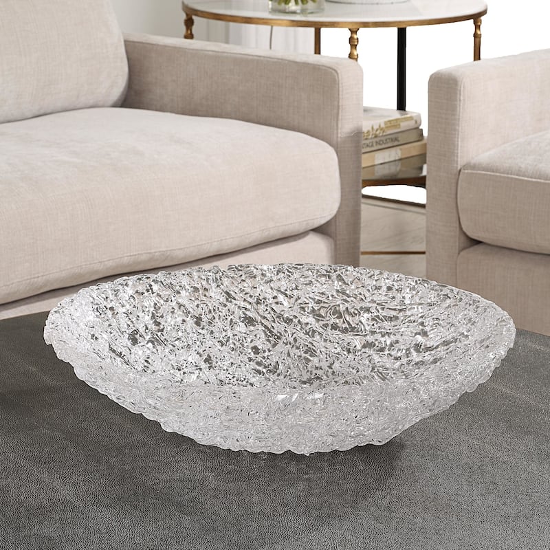 Uttermost 18208 Glint 19-1/2" Wide Glass Decorative Bowl