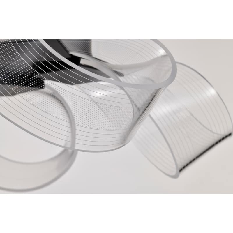 Barnett - 21 Inch LED Flush Mount - Matte Black - Silk Screened Acrylic Lens
