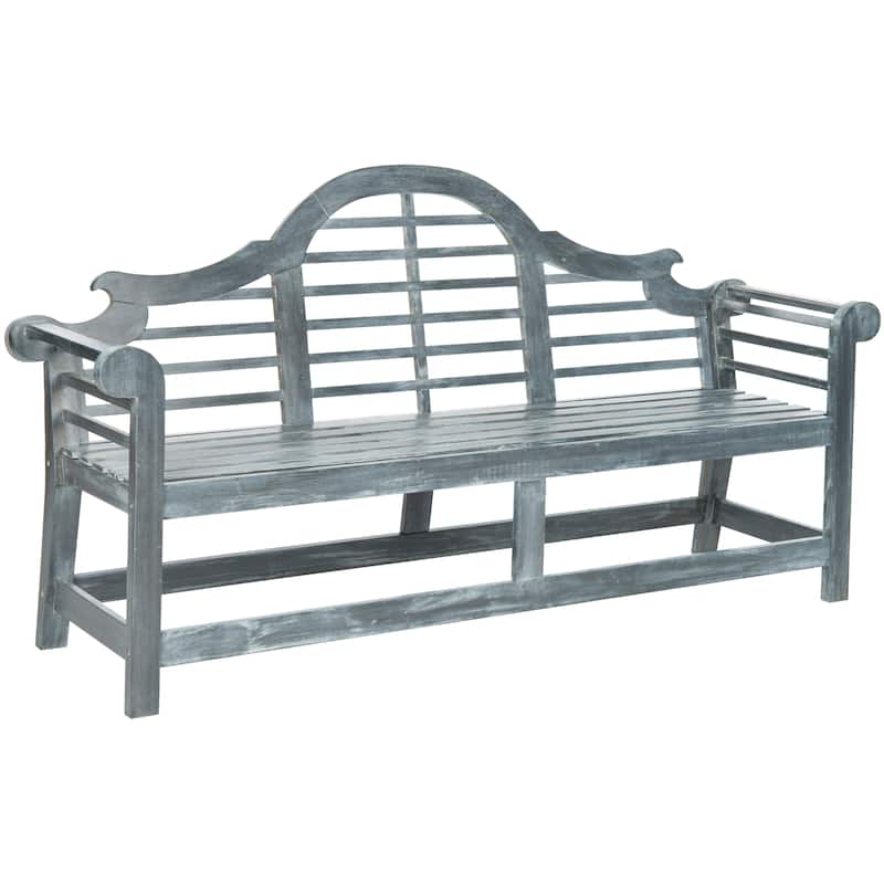 SAFAVIEH Outdoor Patio Furniture Hamida Acacia Wood Garden Bench - 77Wx23Dx41H
