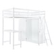 preview thumbnail 17 of 51, Solid Pine Loft Bed with Wardrobe, Desk, Shelves, and Guardrail