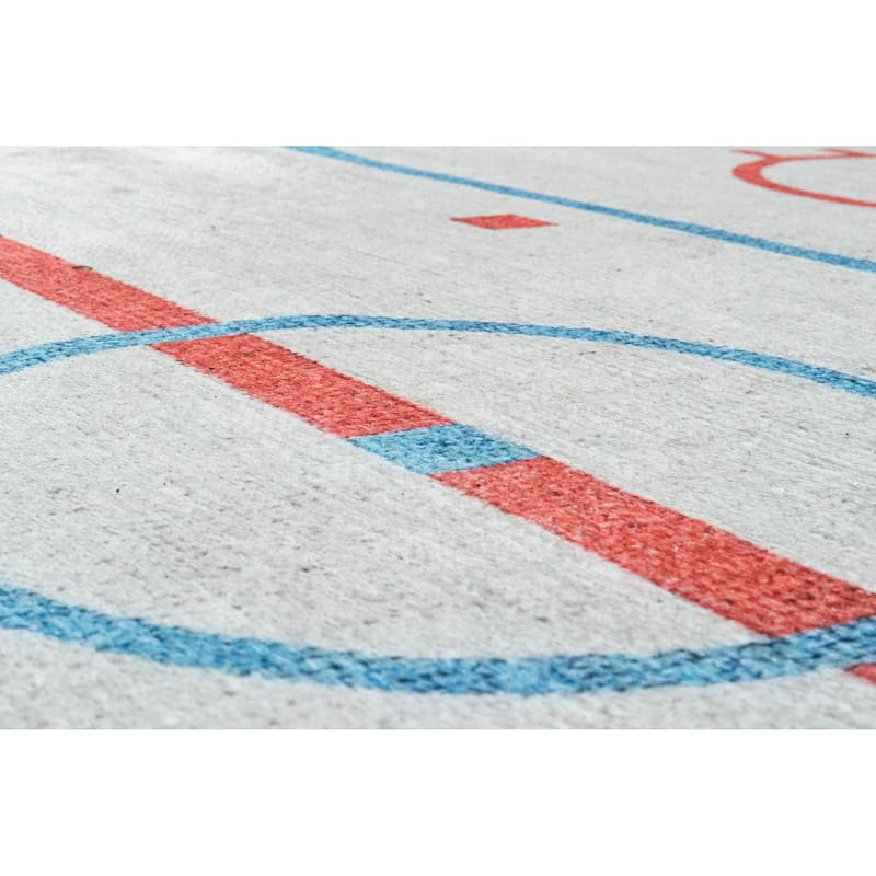 Dynamic Rugs Kidz White/Grey/Multi Polyester Children's Area Rug