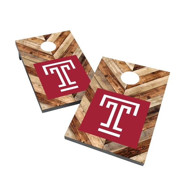 slide 2 of 5, Temple University Owls 2x4 Cornhole Bag Toss Game