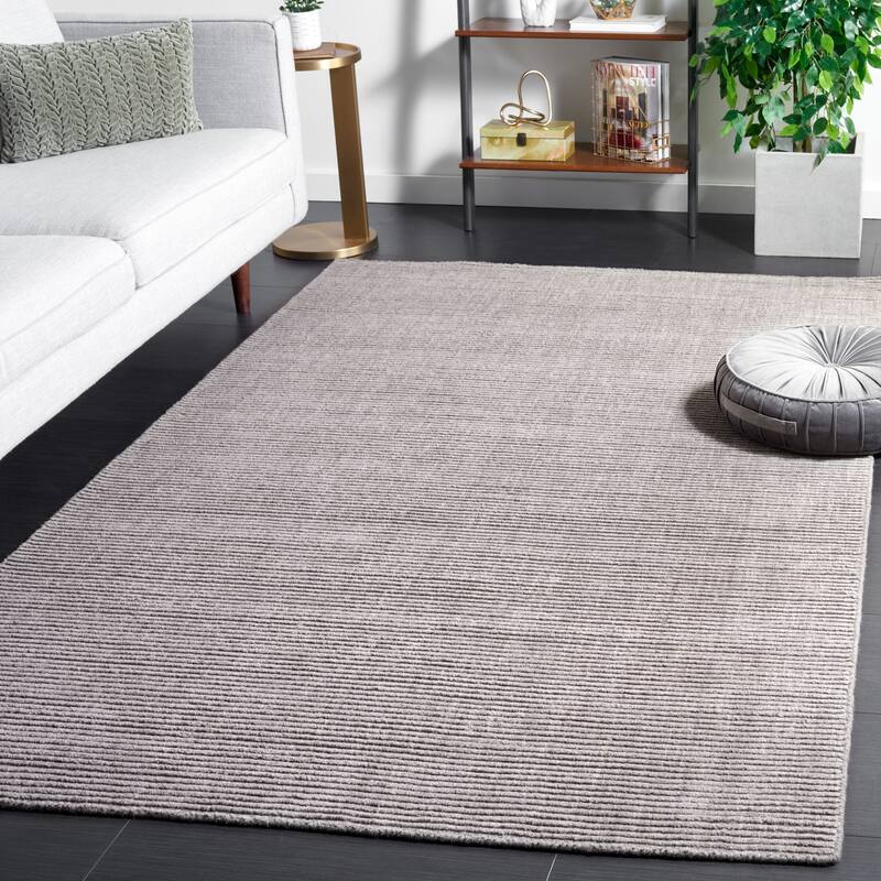 SAFAVIEH Handmade Himalaya Chrysanthemum Solid Wool Rug - 3' x 5' - Dark Grey