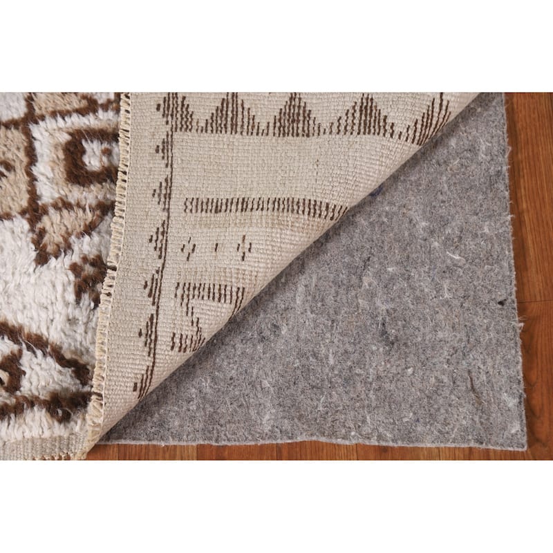 Geometric Anatolian Turkish Runner Rug Handmade Wool Carpet - 3'0"x 11'2"