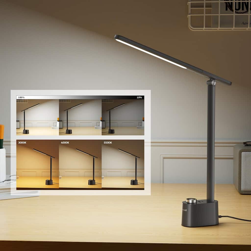 Honeywell Sunturalux LED Desk Lamp Adjustable Foldable Eye Friendly - N/A