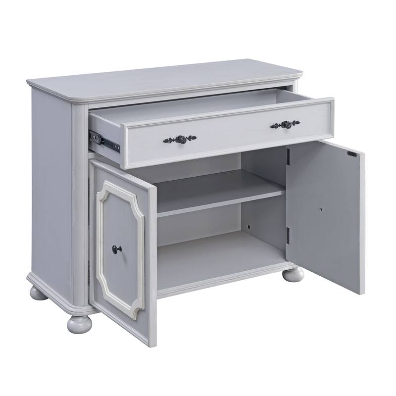 Versatile Double-Door Cabinet with Storage Drawer for Organized Living - Tan