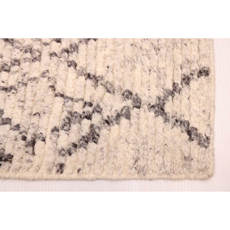 ECARPETGALLERY Hand-knotted Tangier Ivory Wool Rug - 5'4 x 7'7