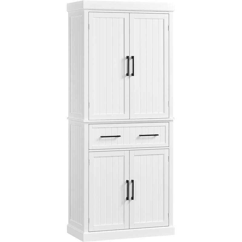 Yaheetech Wooden Kitchen Pantry Storage Cabinet with Doors and Shelves