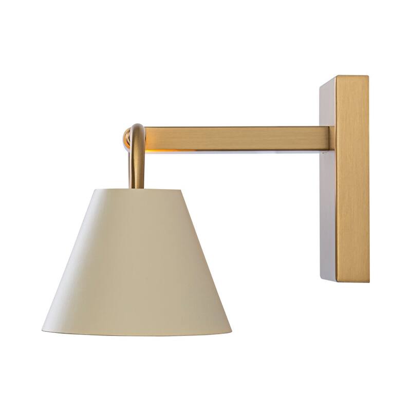 Scandinavian Artful Ivory Iron Shade Picture Light Vanity Lamp - 18.5 inches