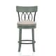 preview thumbnail 14 of 33, Wynn Contemporary Wood and Fabric Swivel Bar Height Chairs (Set of 2) by Furniture of America
