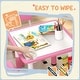 preview thumbnail 4 of 8, Kids Table and Chair Set, Height Adjustable 5 Piece Toddler Table and Chair Set with Storage Box - Pink