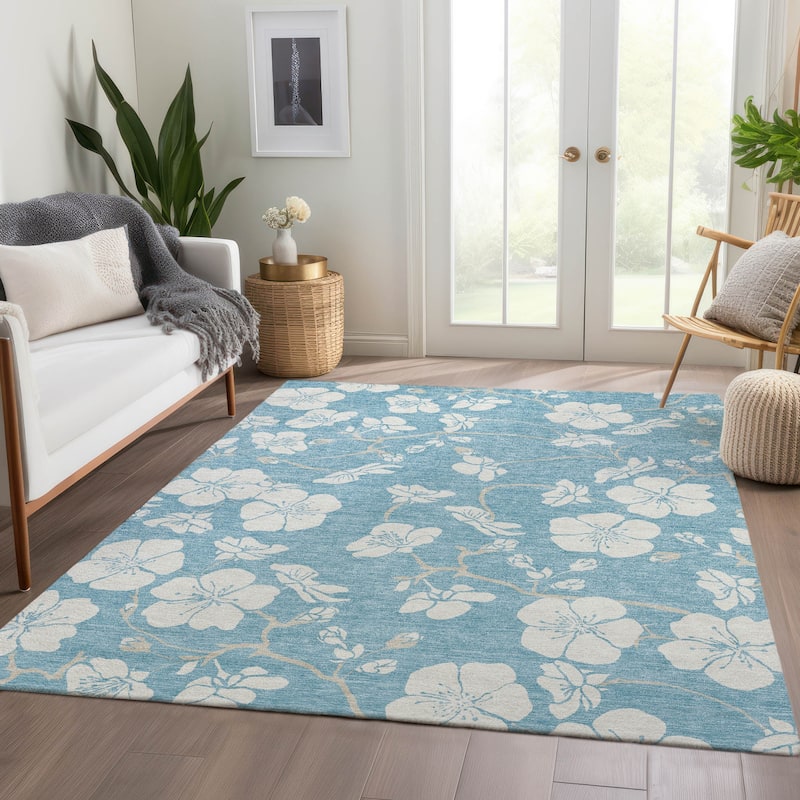 Premium Washable Super Soft Modern Floral Mayfield Rug